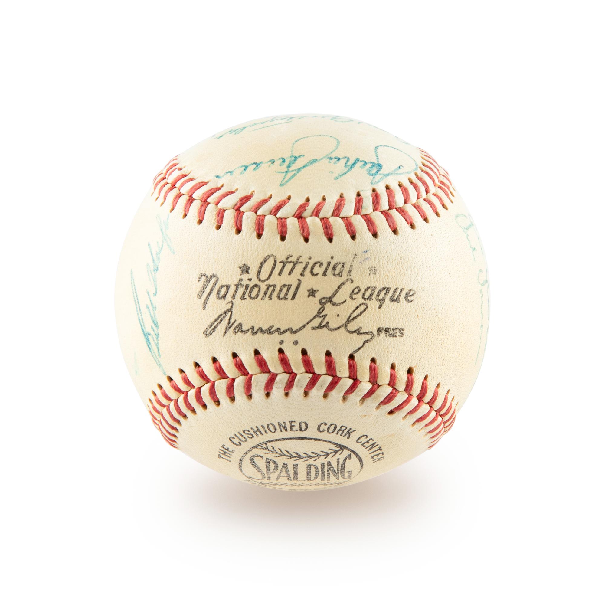 A 1955 Multi Signed American League All Star Baseball Including Mickey Mantle and Ted Williams (Beckett Authentication Services)