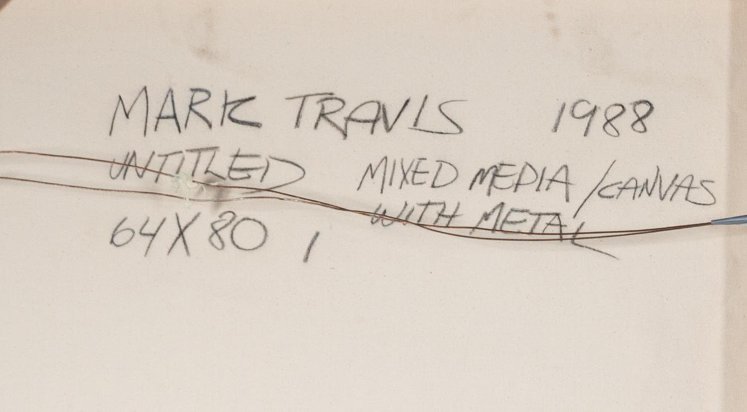 (Untitled) Mixed Media on Canvas with Metal, 1988