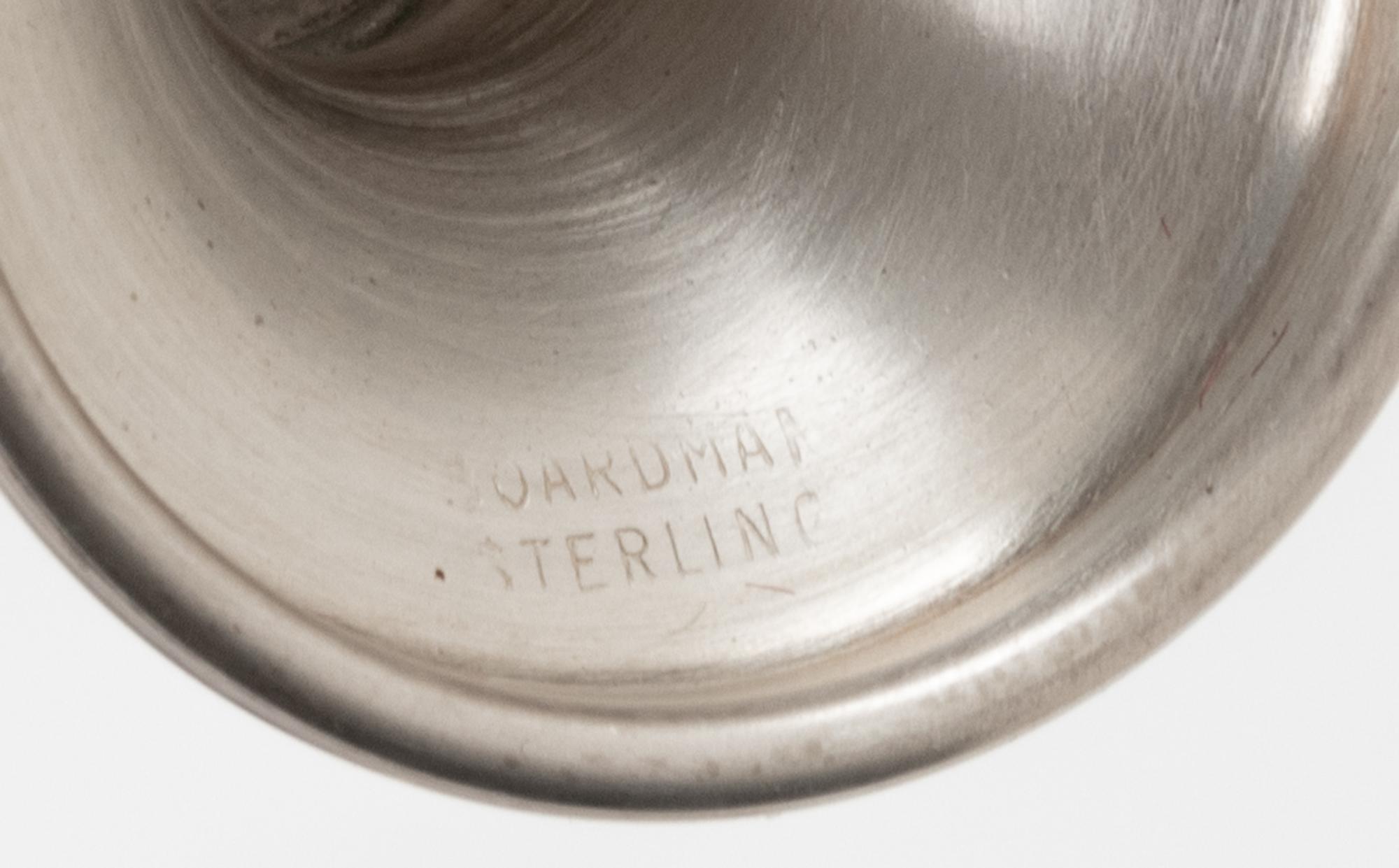 A Set of Six Cased Silver Cordials