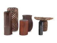 Four Japanese Bamboo Ikebana Baskets