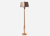 Secessionist, Copper and Mica Floor Lamp