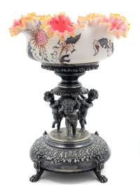 An American Silver-plate Bride's Basket