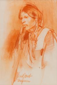 Five Works: Crow Woman , Blackfeet Chief , Five Riders , Portrait and Cheyenne Bust