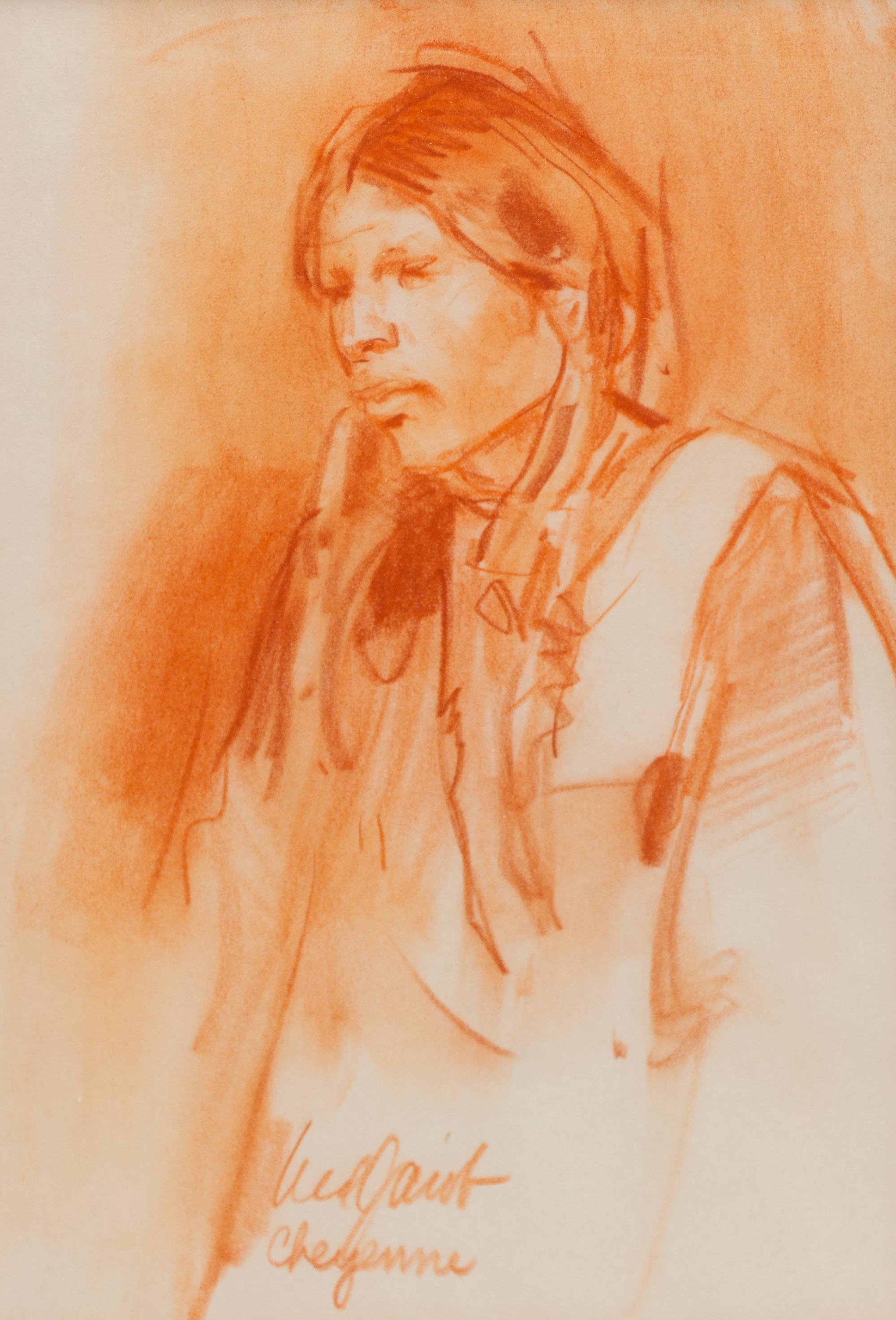 Five Works: Crow Woman , Blackfeet Chief , Five Riders , Portrait and Cheyenne Bust