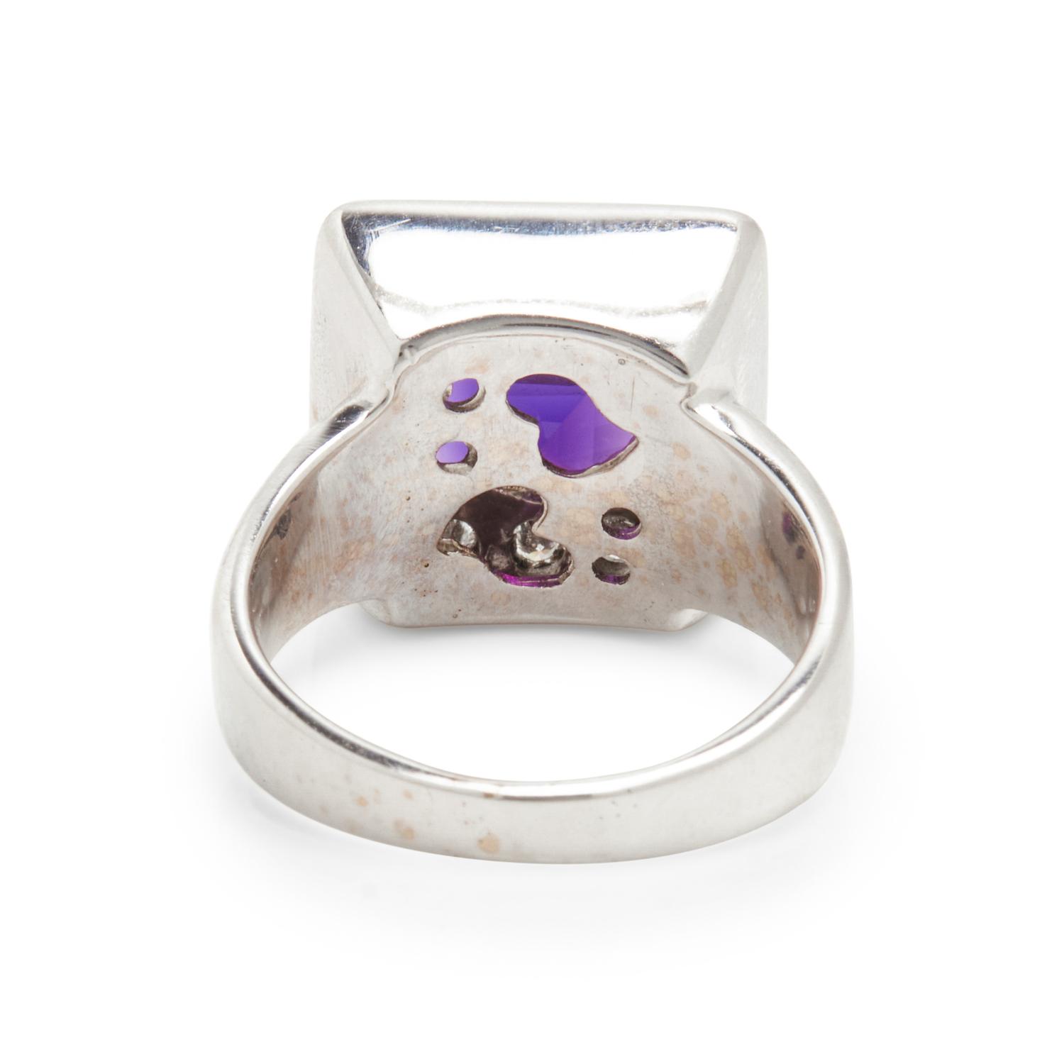 AMETHYST AND DIAMOND RING