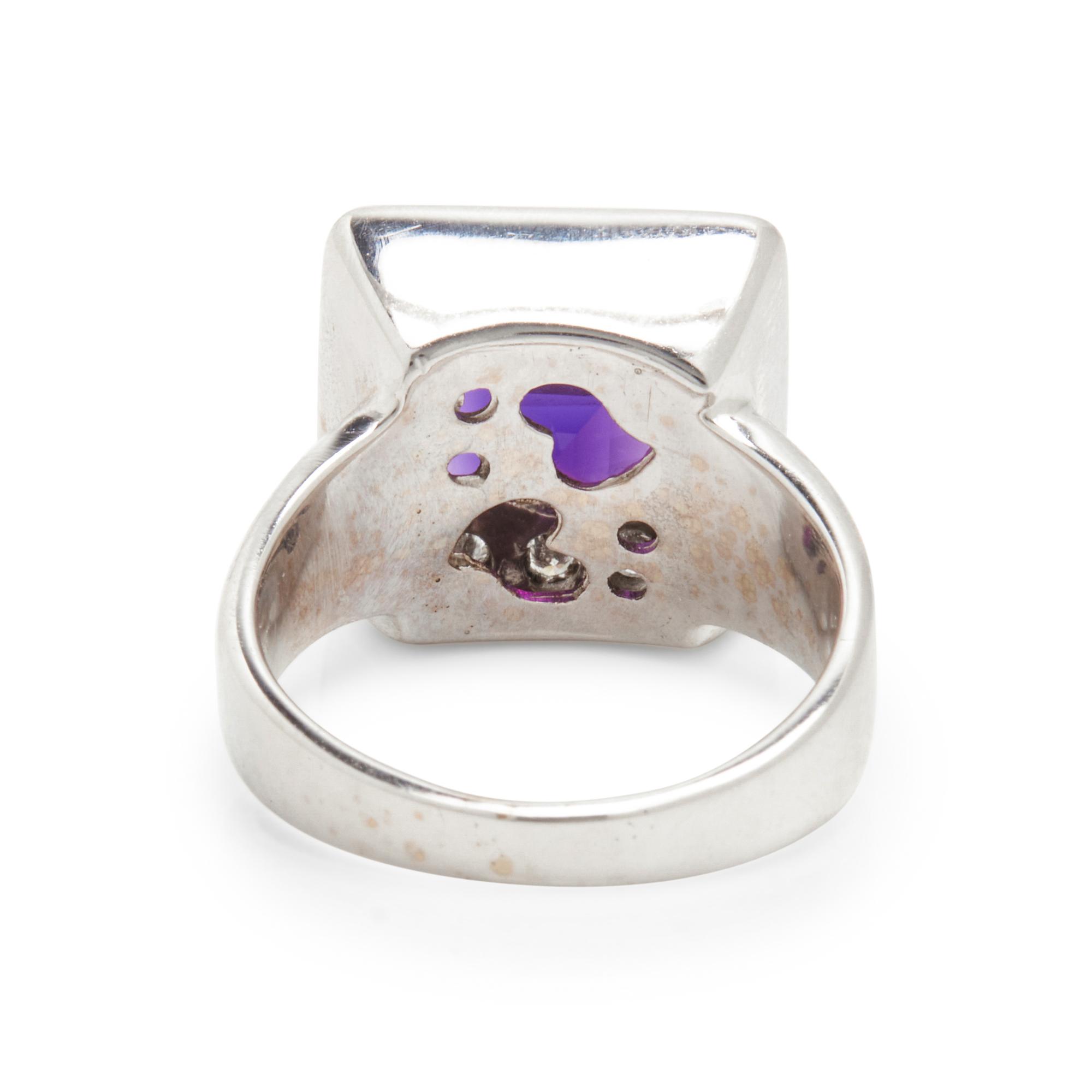 AMETHYST AND DIAMOND RING