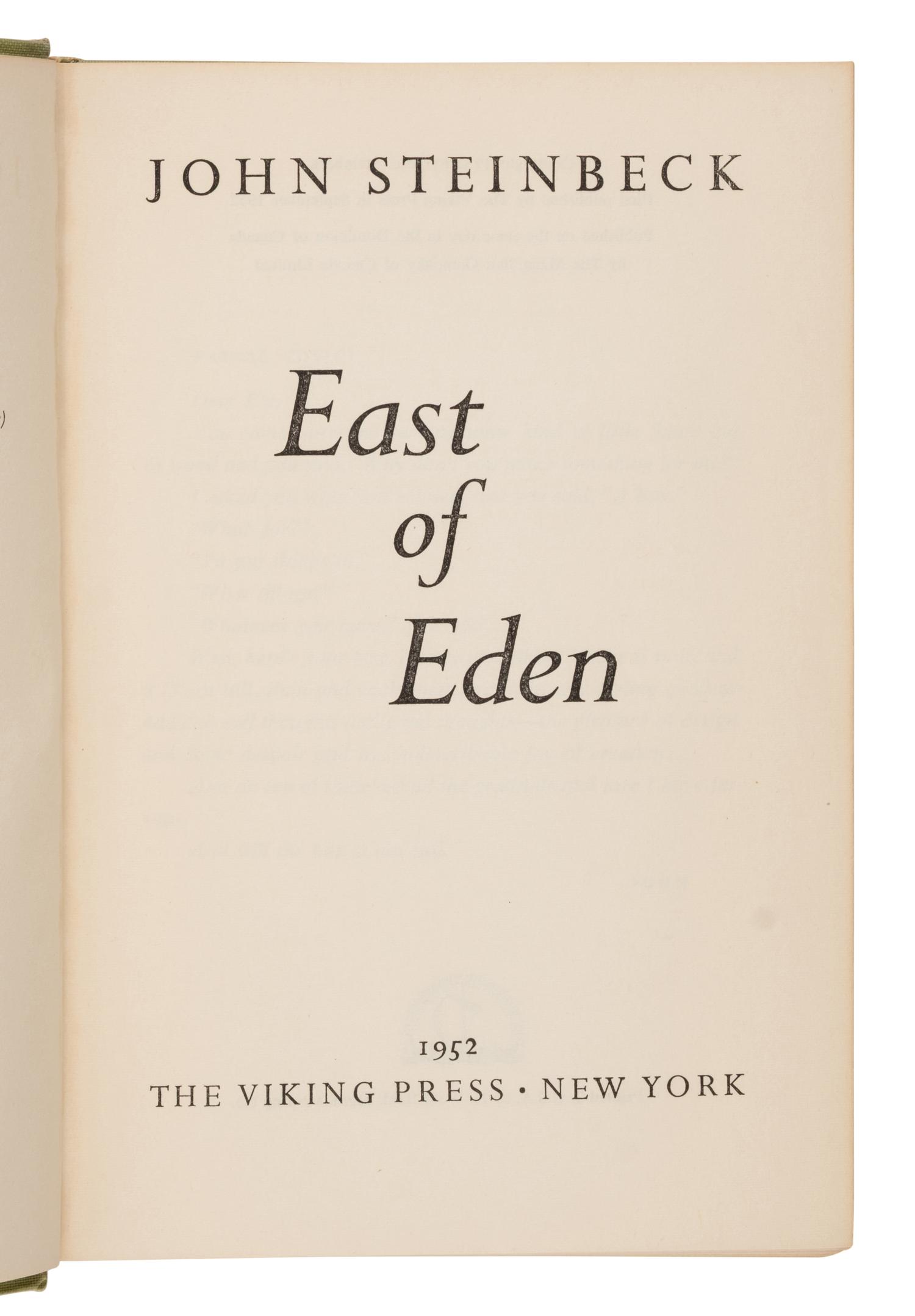 [Literature] Steinbeck, John. East of Eden