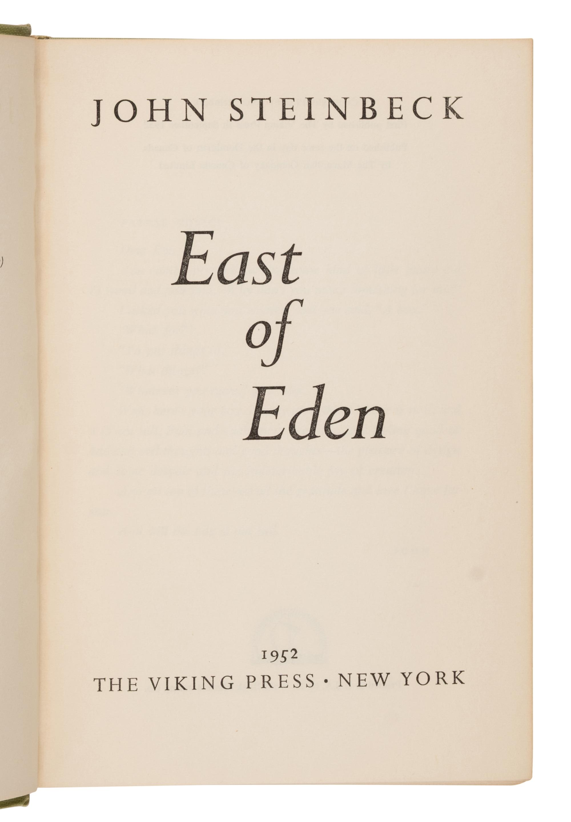[Literature] Steinbeck, John. East of Eden