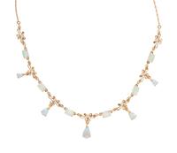 OPAL, DIAMOND, AND YELLOW GOLD NECKLACE AND BANGLE BRACELET