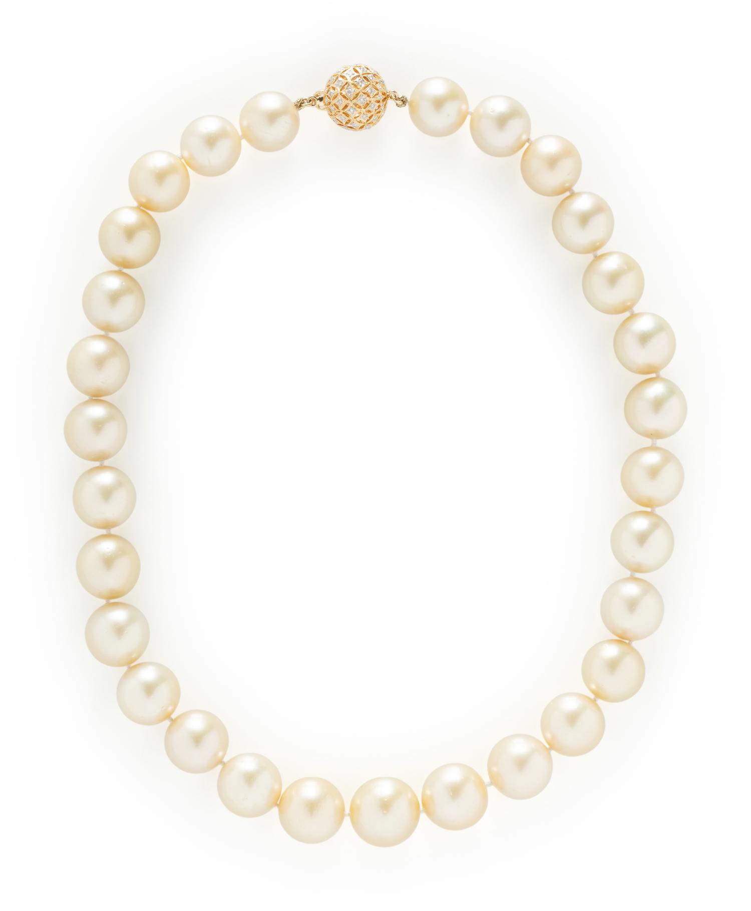 GOLDEN CULTURED PEARL NECKLACE