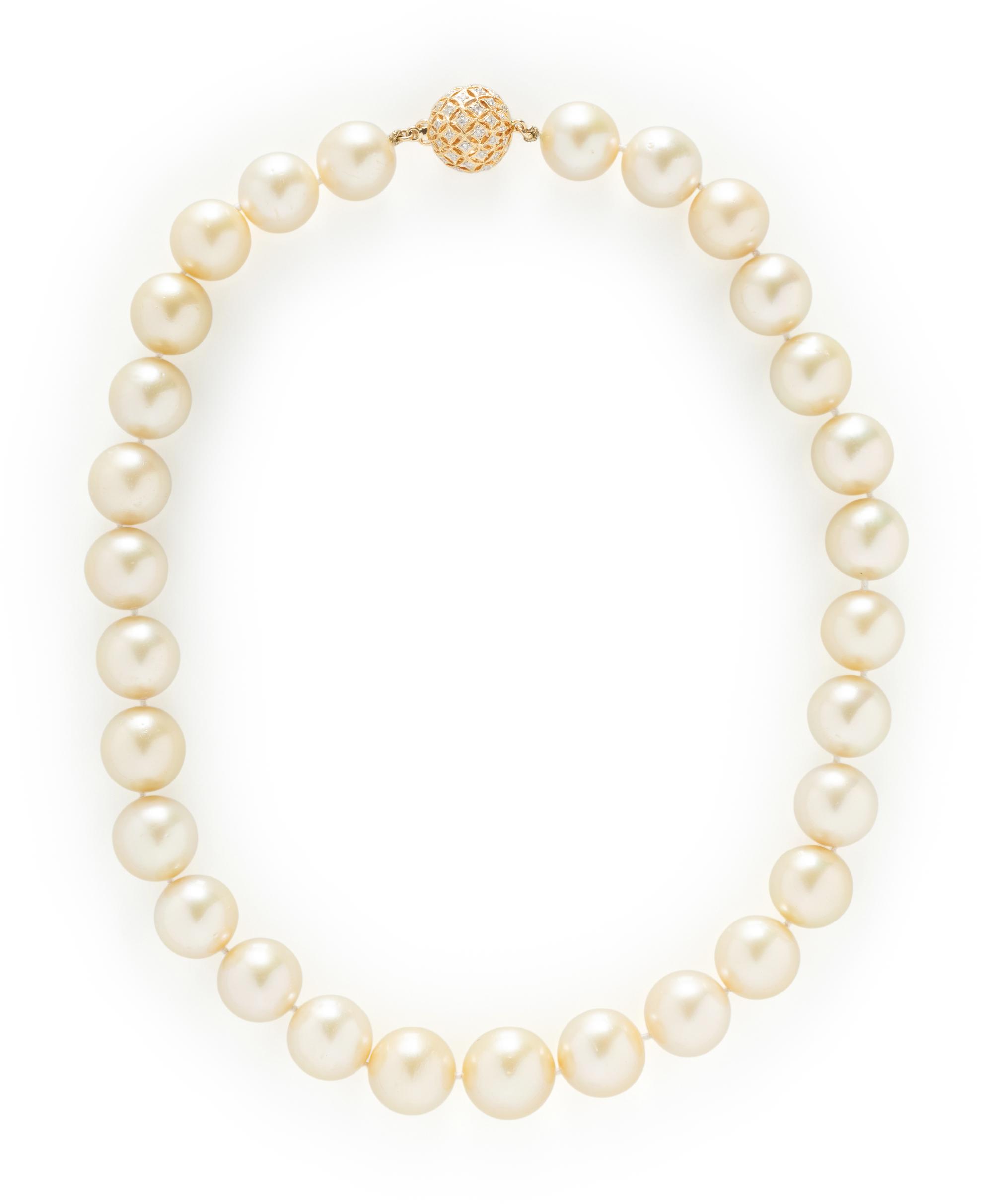 GOLDEN CULTURED PEARL NECKLACE