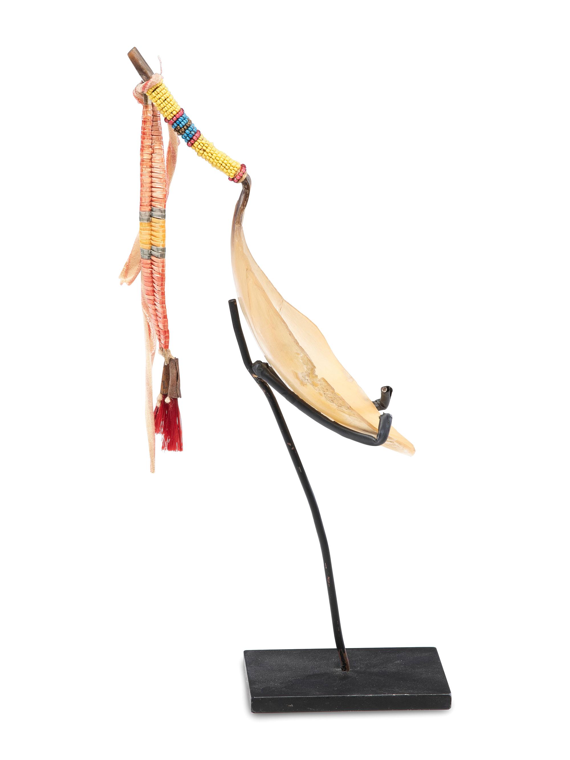 Sioux Beaded and Quilled Horn Spoon