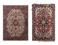 Two Hamadan Wool Area Rugs