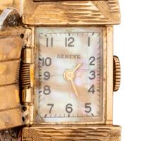 GENEVE, YELLOW GOLD AND DIAMOND SURPRISE WATCH