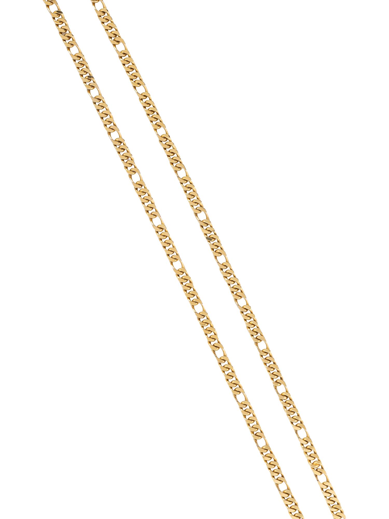 YELLOW GOLD CURB LINK CHAIN
