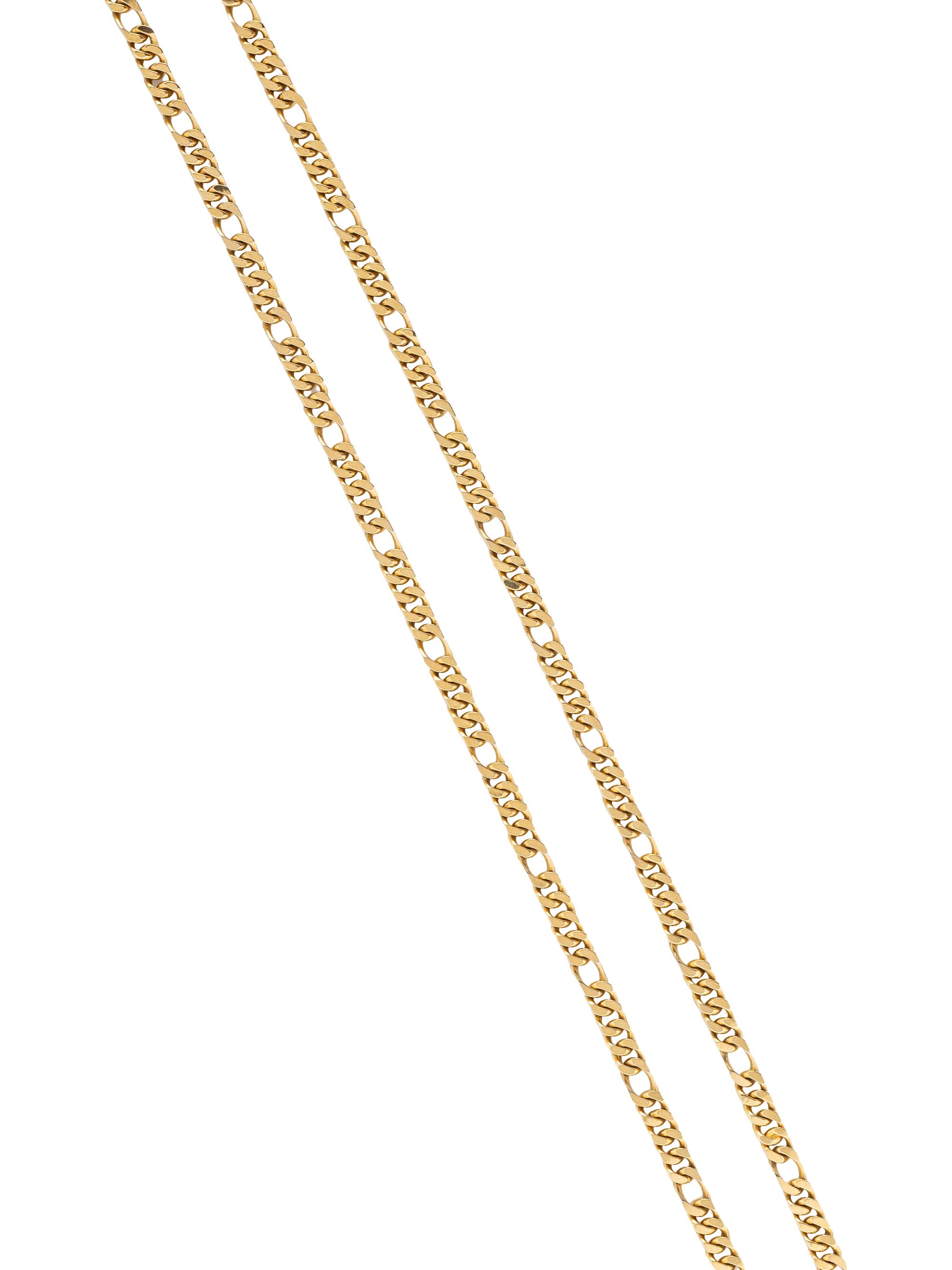 YELLOW GOLD CURB LINK CHAIN