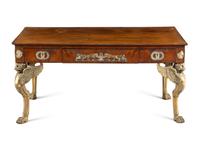 An Empire Gilt Bronze Mounted Mahogany Bureau Plat
