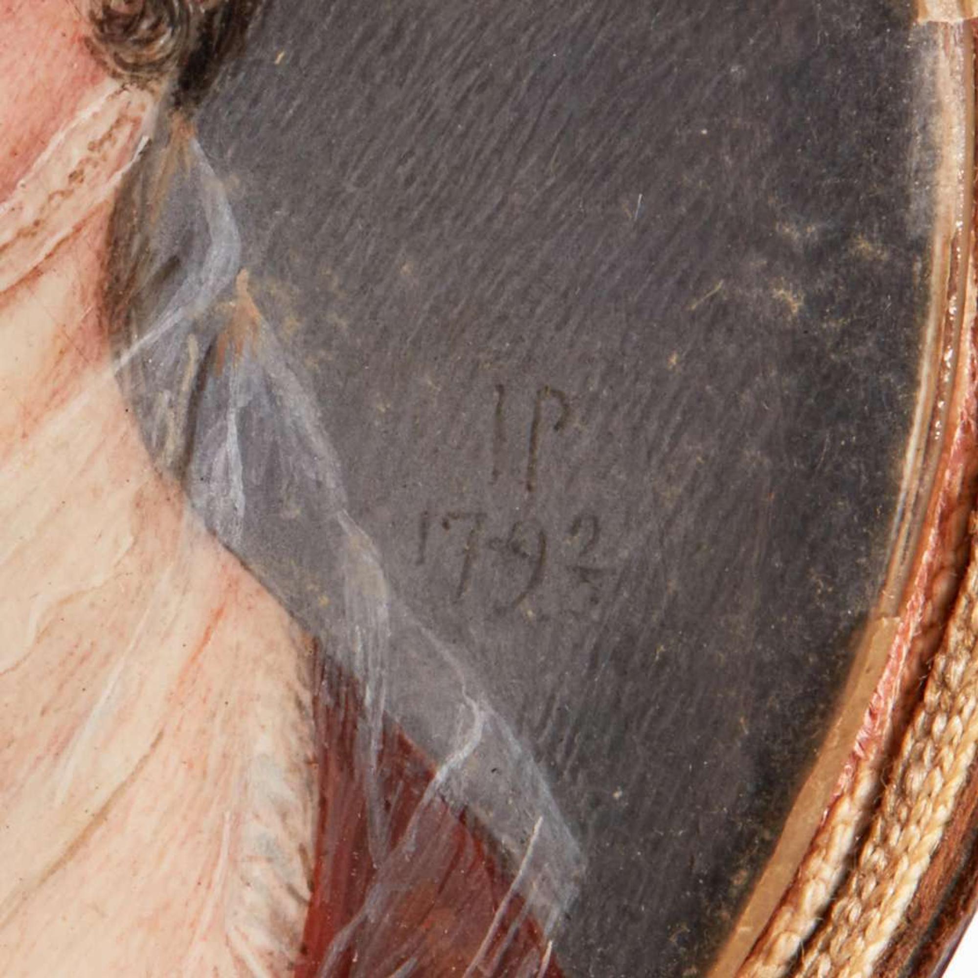 James Peale (1749-1831) Portrait Miniature of a Lady, dated "1792"