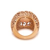 MOTHER-OF-PEARL DOUBLET AND DIAMOND RING