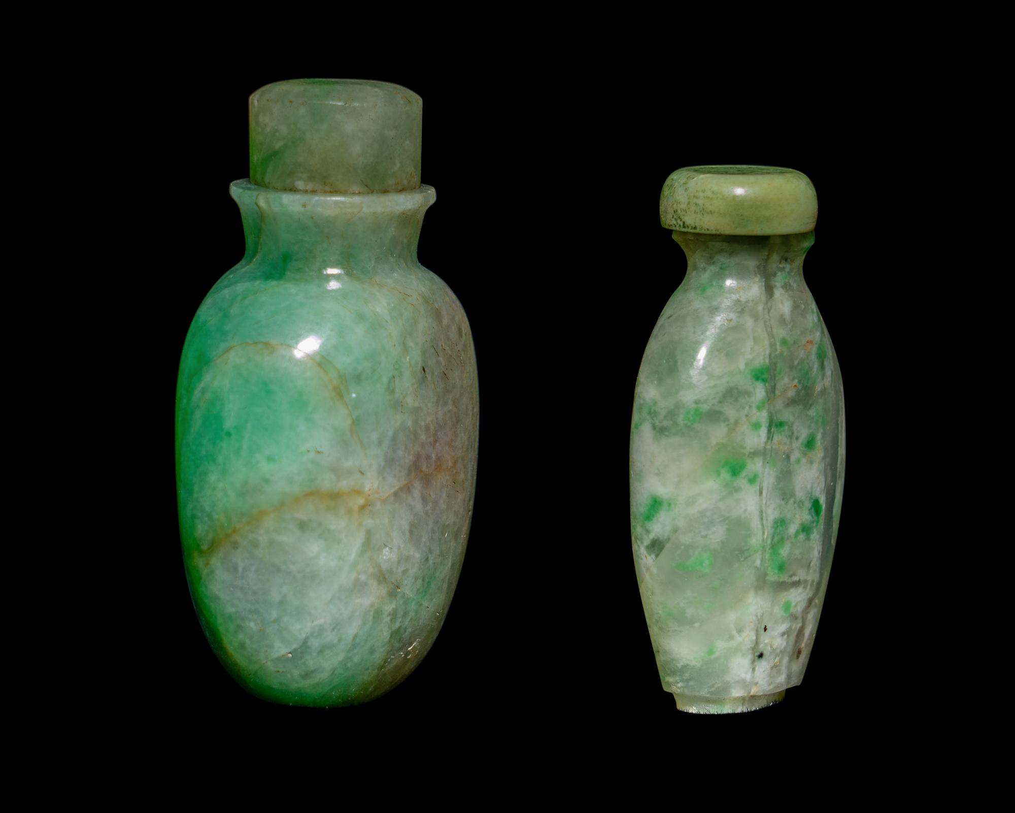 Two Chinese Hardstone Snuff Bottles