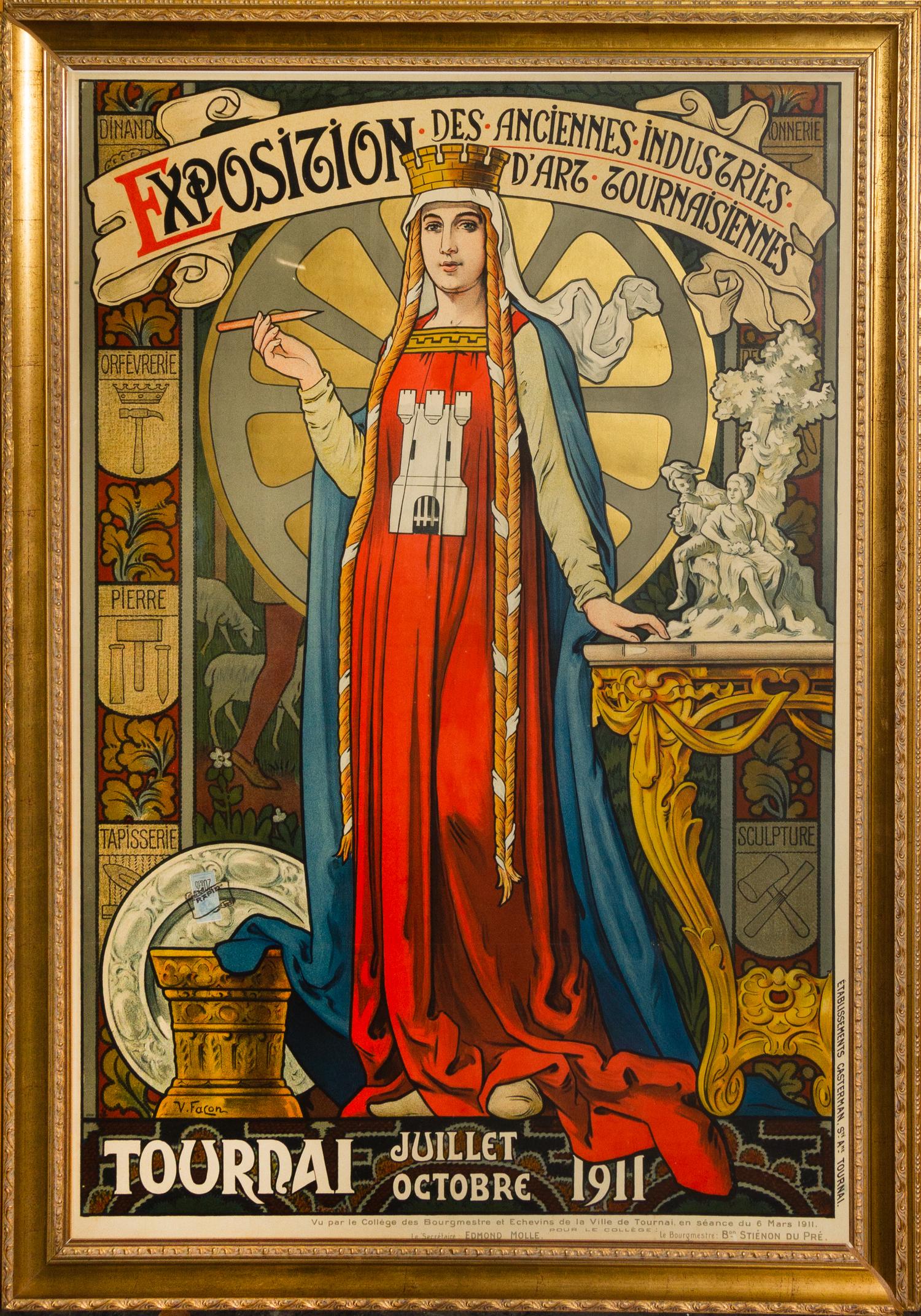 V. Facon, (20th century), Exposition des Anciennes Industries d'Art Tournaisiennes, 1911