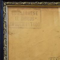 A Framed Original Working Drawing from the Estate of Jose Thenee 27.75" W x 1" D x 33" H — Argentina, Circa 1930