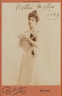[19TH AND 20TH-CENTURY OPERA SINGERS]. A group of 8 photographs, cabinet photographs, cartes de visite, or photographic postcards of opera singers from the 1890s-1900s, most signed, comprising images of: