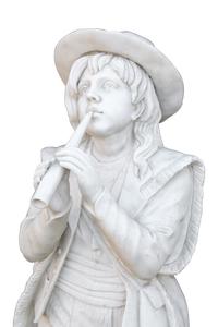 An Italian Marble Figure of a Boy with a Flute