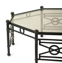 A Group of Neoclassical Style Painted Aluminum Garden Furniture — 20th Century