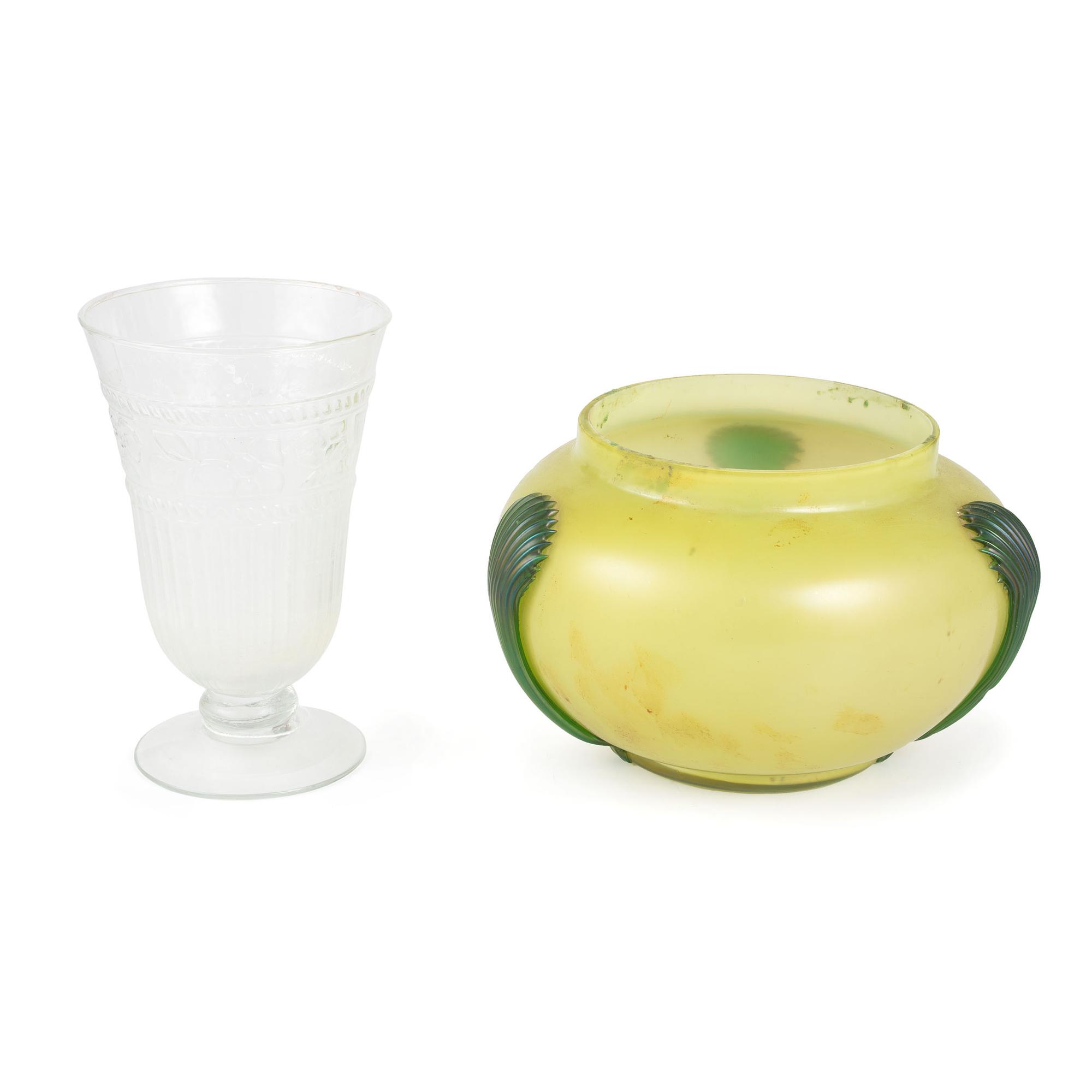 Two Decorative Glass Vases