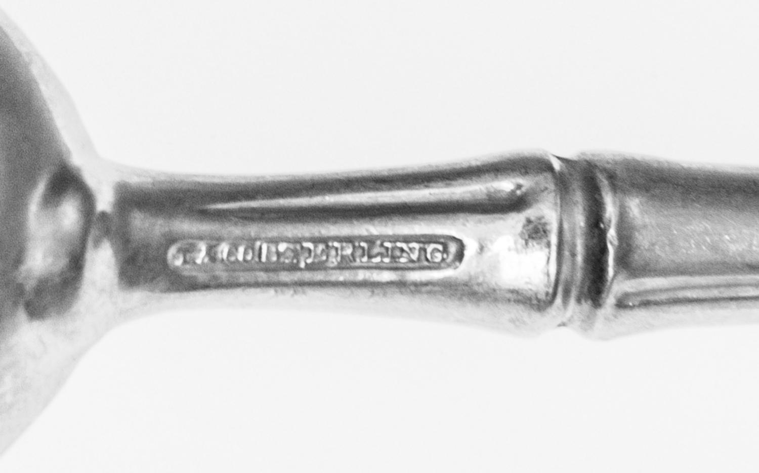 A Set of Six American Silver Coffee Spoons