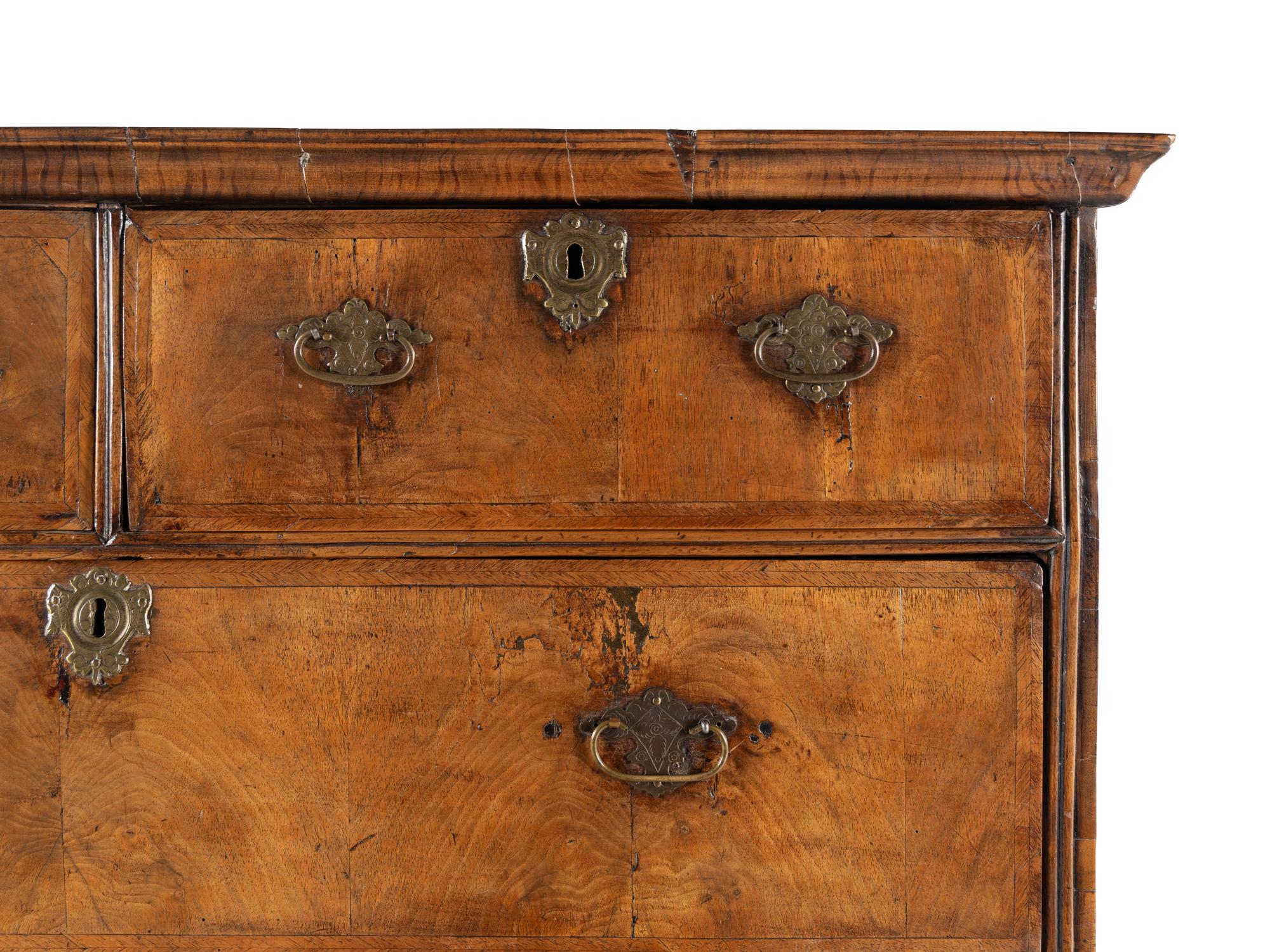 A George II Walnut Chest-on-Chest