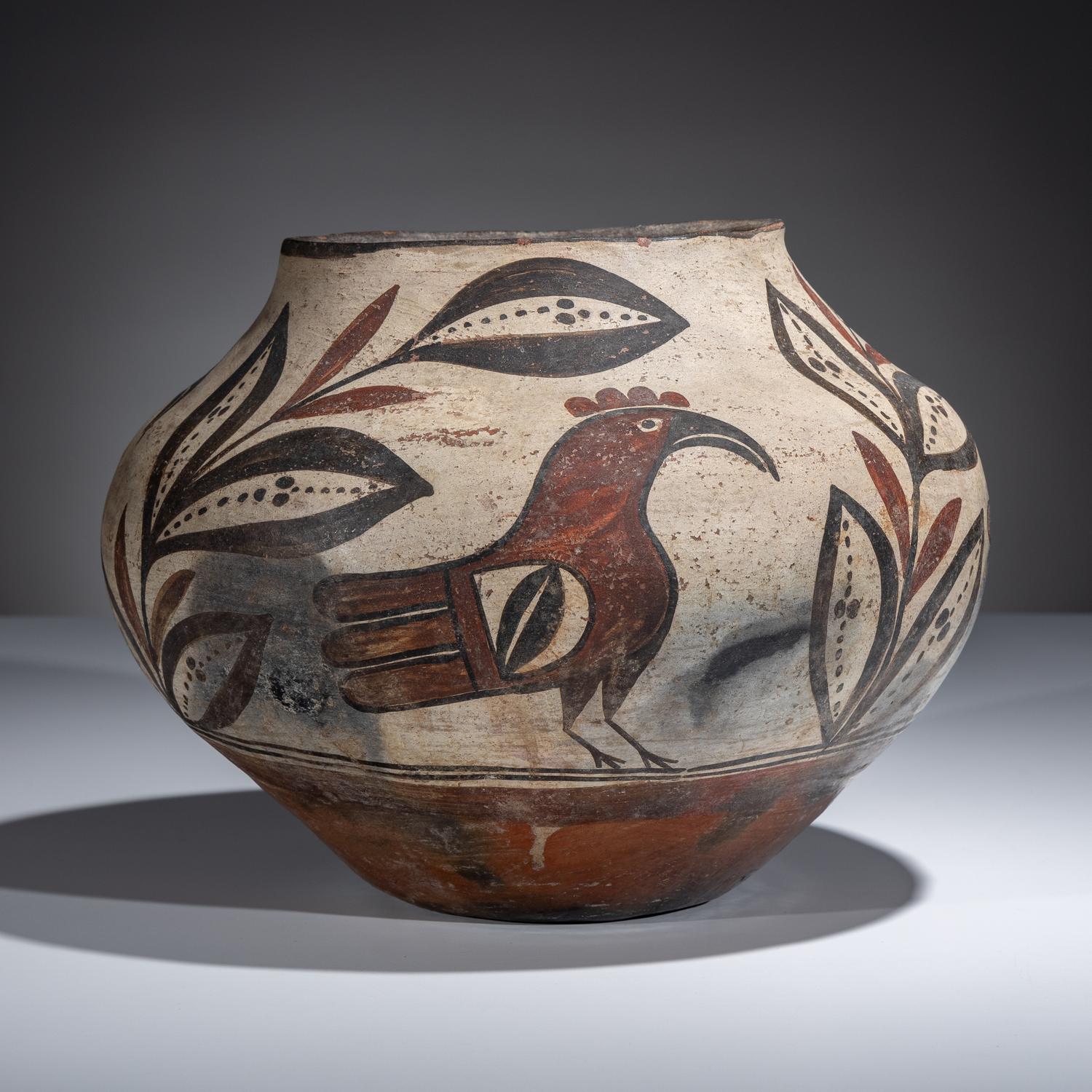 Zia Parrot Pottery Jar