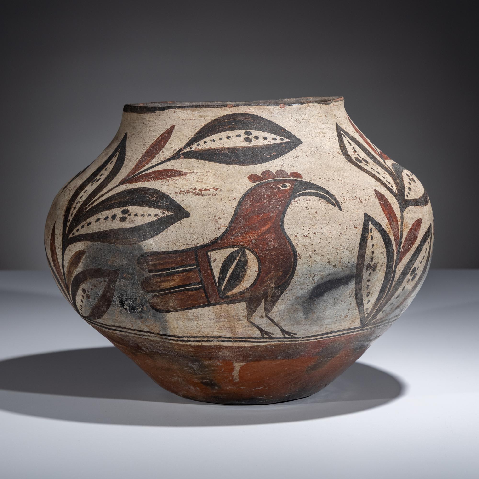 Zia Parrot Pottery Jar