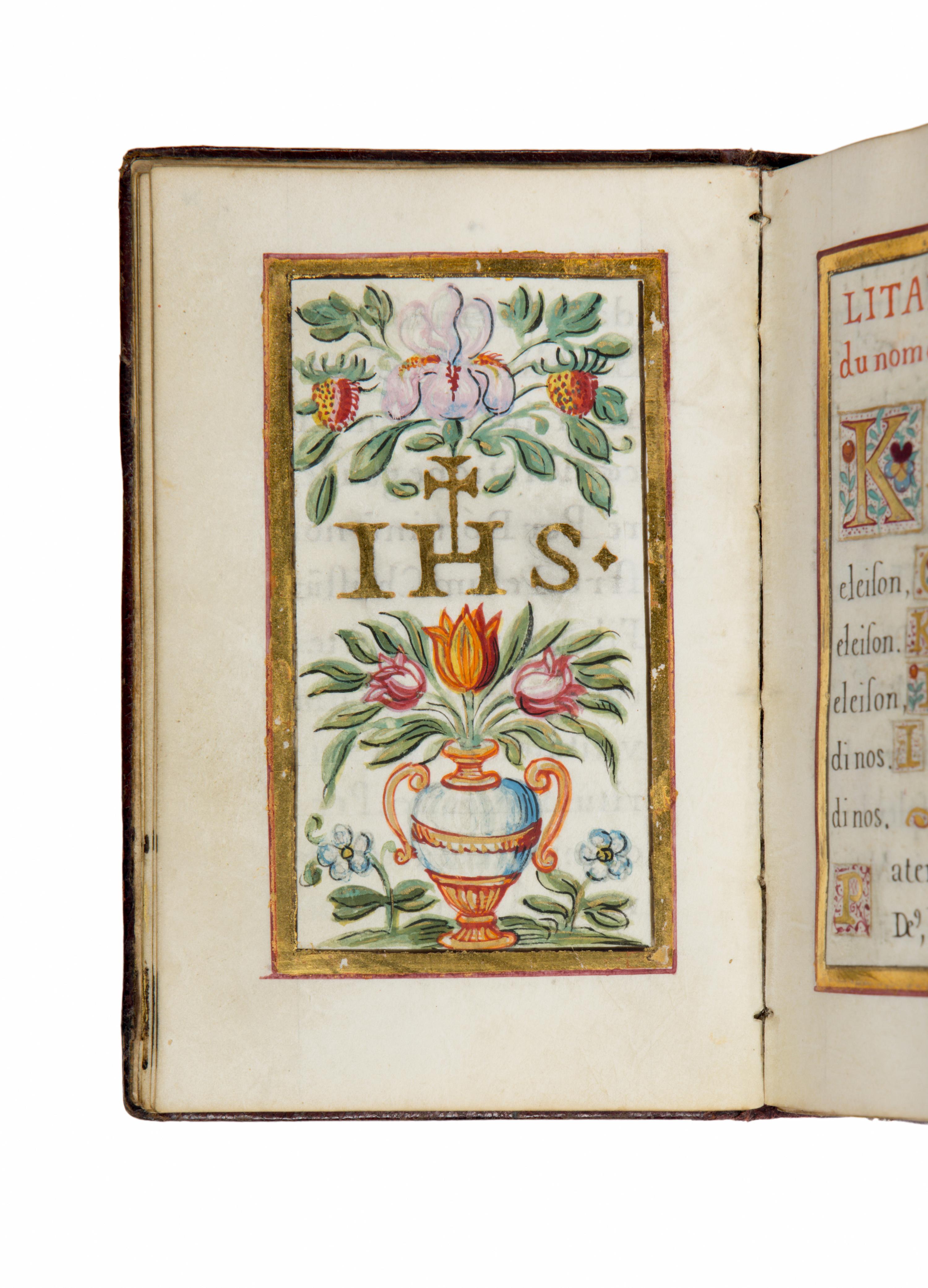 CLAUDE RUFFIN (Paris, 1554-c. 1636) Prayerbook, in Latin and French, illuminated manuscript on parchment [France, Paris, 1634]