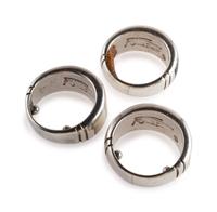 Silver and Channel Inlay Cuff Bracelets and Rings