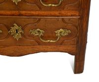 A Régence Walnut Marble-Top Side Commode