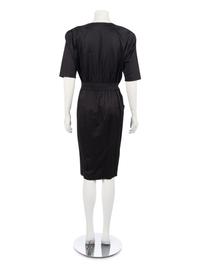 Two Thierry Mugler Dresses; One Blue with Rope Detail Dress, One Black Polka Dot Dress, 1980-90s