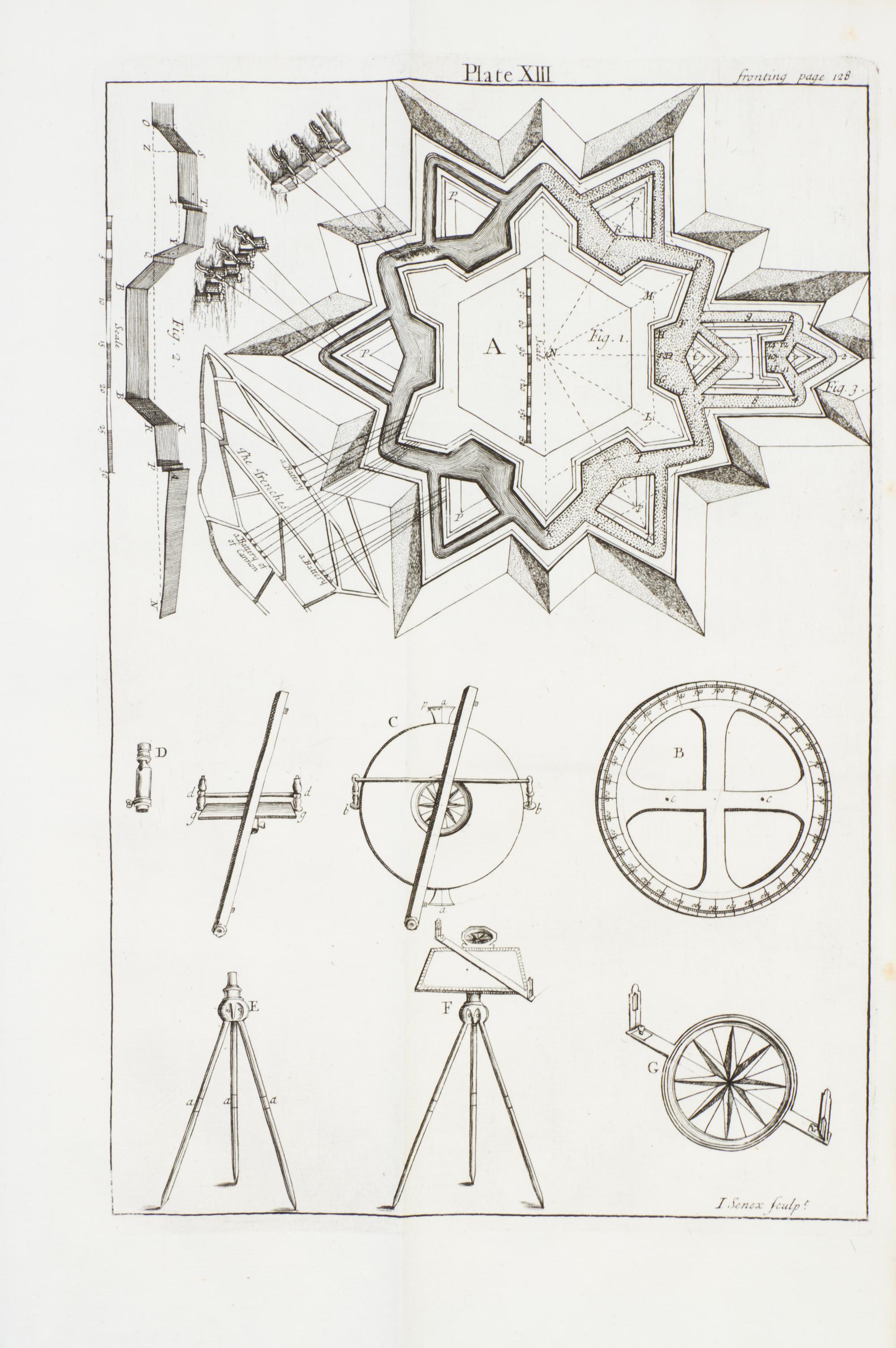 (BION, NICOLAS) STONE, EDMUND, trans. The Construction and Prinipal Uses of Mathematical Instruments. London, 1723. First English ed.