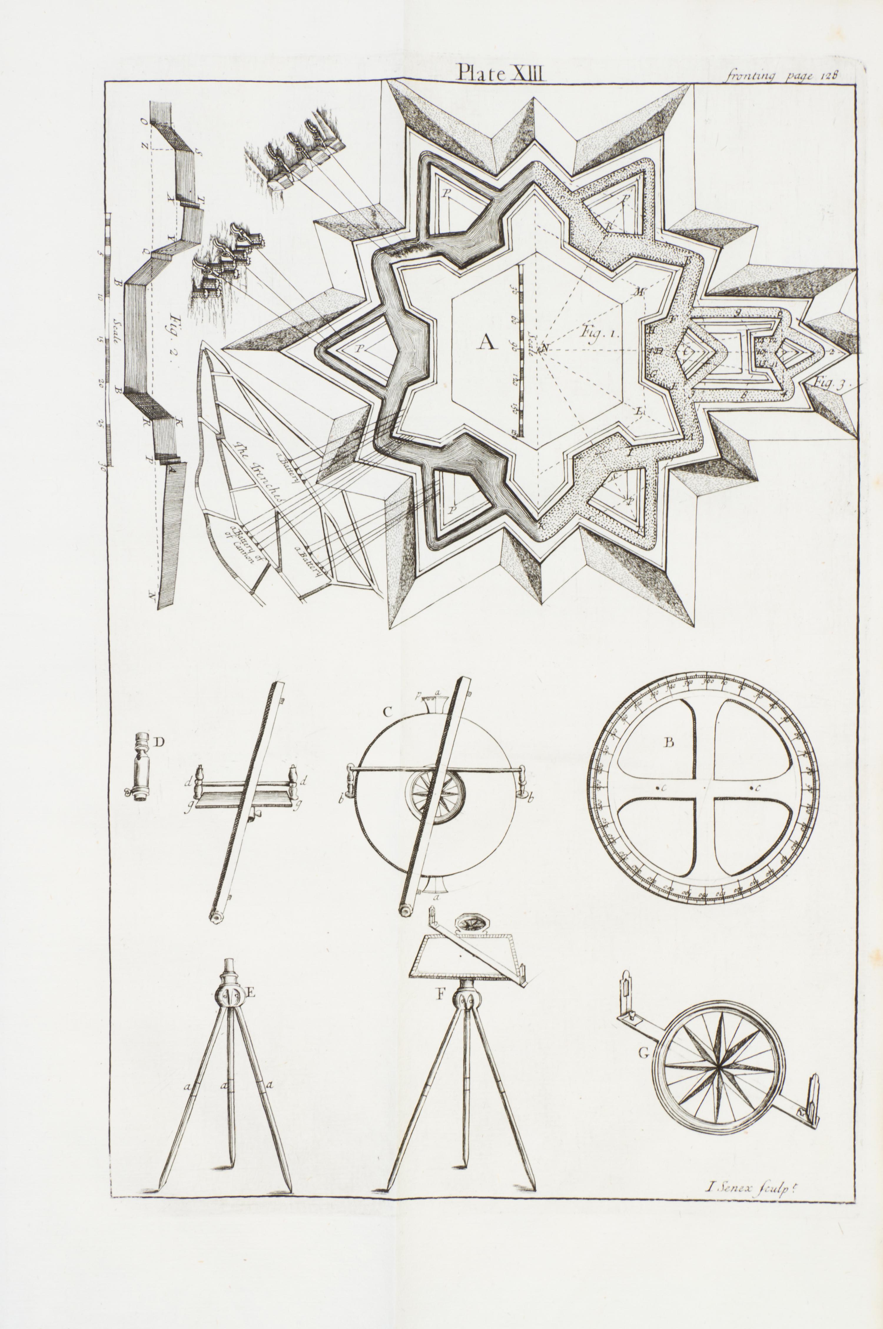(BION, NICOLAS) STONE, EDMUND, trans. The Construction and Prinipal Uses of Mathematical Instruments. London, 1723. First English ed.