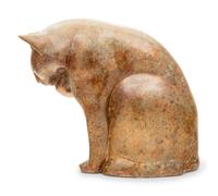 A Patinated Bronze Figure of a Cat