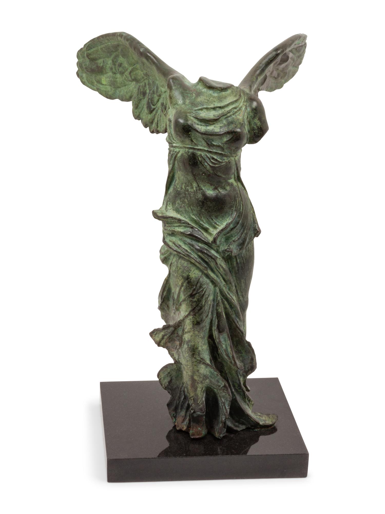 A Patinated Bronze Model of Winged Victory of Samothrace