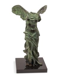 A Patinated Bronze Model of Winged Victory of Samothrace