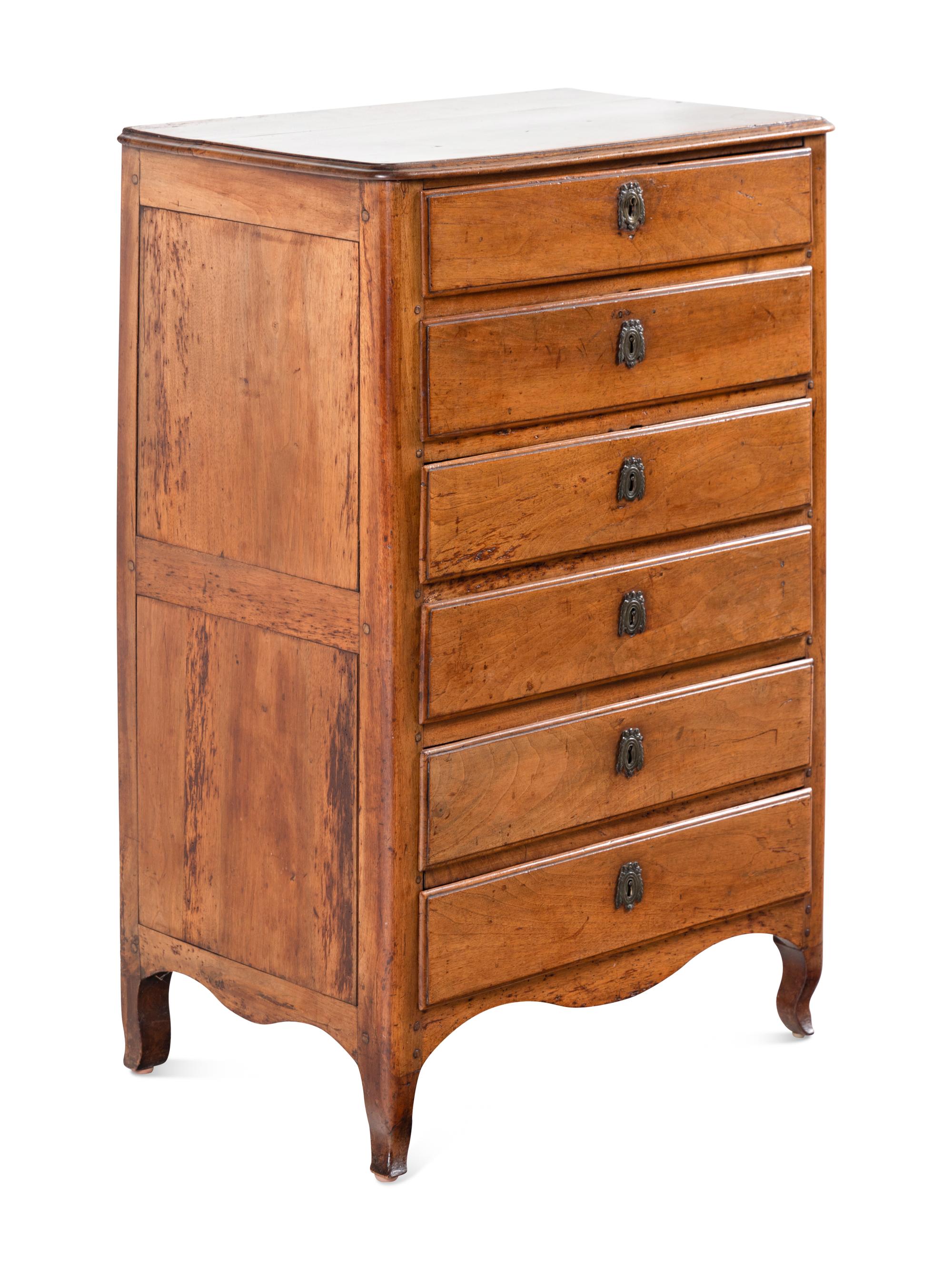 A Louis XV Provincial Walnut Semainier