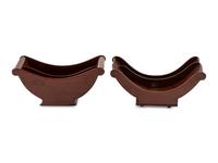 Two English Mahogany Cheese Cradles