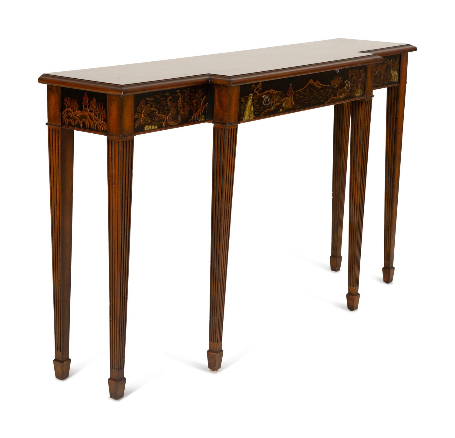 A Maitland Smith Mahogany Console Table