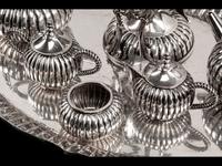 A Mexican Sterling Silver Seven-Piece Tea and Coffee Service — Kimberly, Mexico City