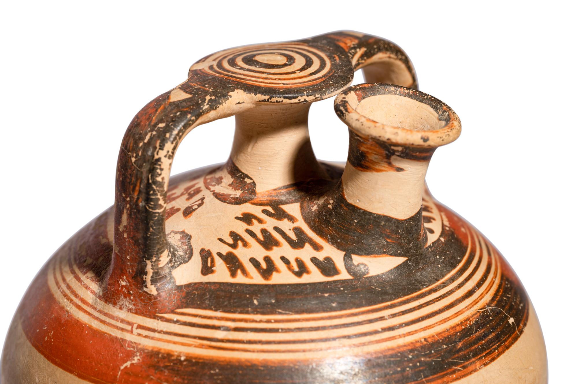 A Mycenaean Pottery Stirrup Jar