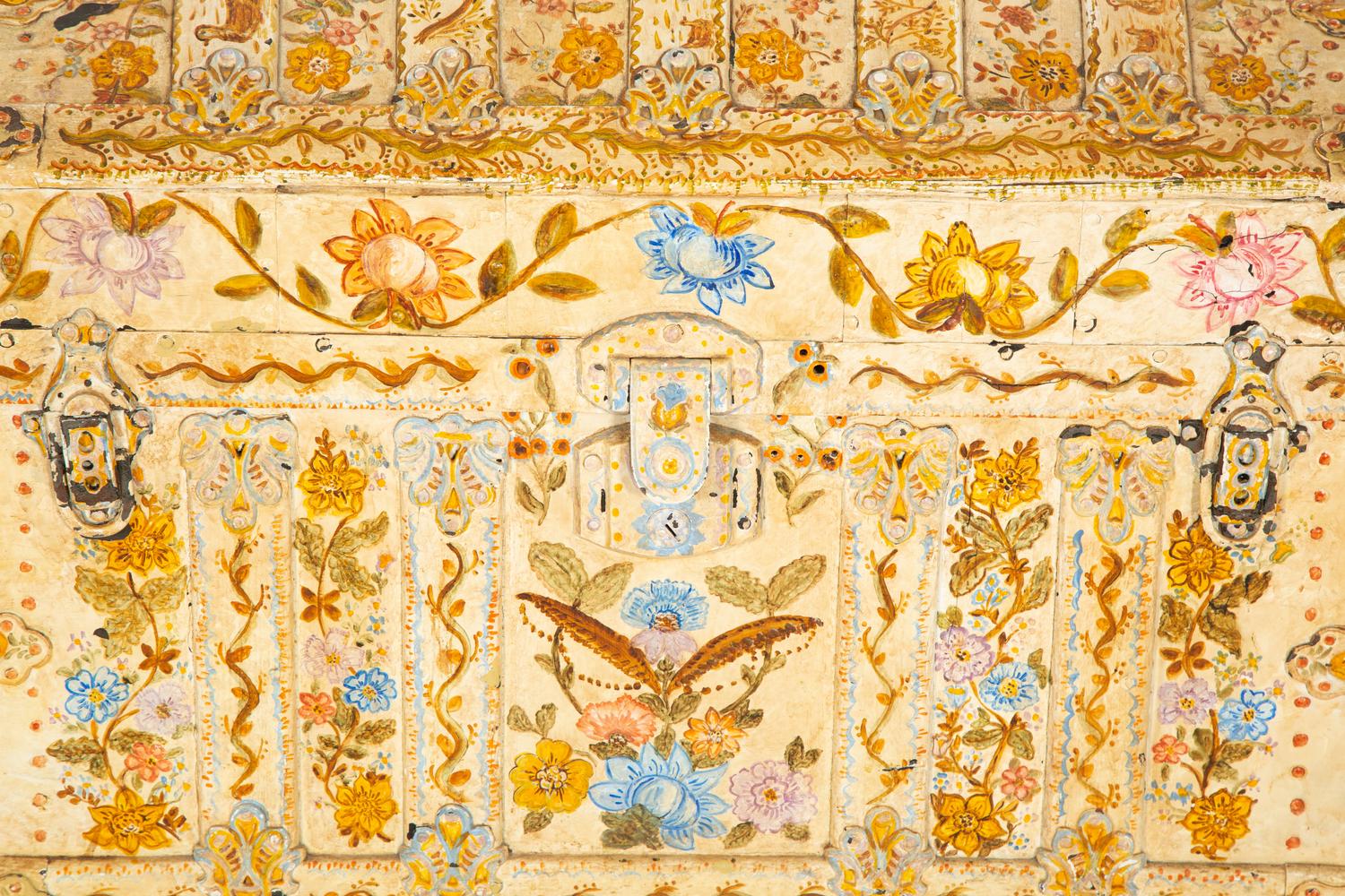 A Polychrome-Decorated Metal-Mounted Trunk