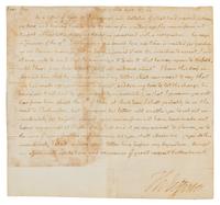 JEFFERSON, Thomas (1743-1826). Autographed letter signed ("Th. Jefferson"), as President, to Wilson Cary Nicholas, 27 April 1804.